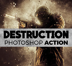 极品PS动作－毁灭冲击(含高清视频教程)：Destruction Photoshop Action - Explosion Effect